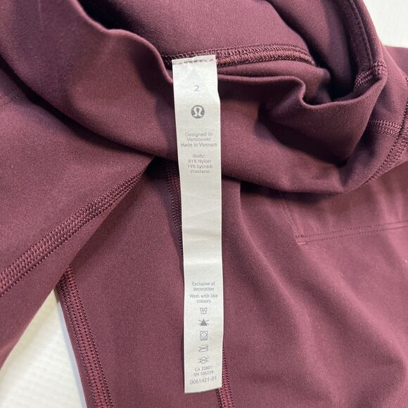 Lululemon Align High Rise Jogger Tights *Full Length 28" Size 2 Sold Out Garnet - Picture 15 of 16